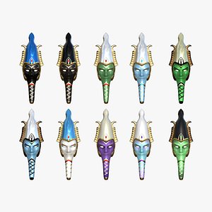 10 Osiris Mask A Collection - Egyptian Gods Character Clothing 3D model