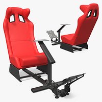 Racing Simulator Seat with Pedal Mount