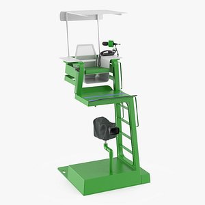 Elevated Umpire Chair with Equipment