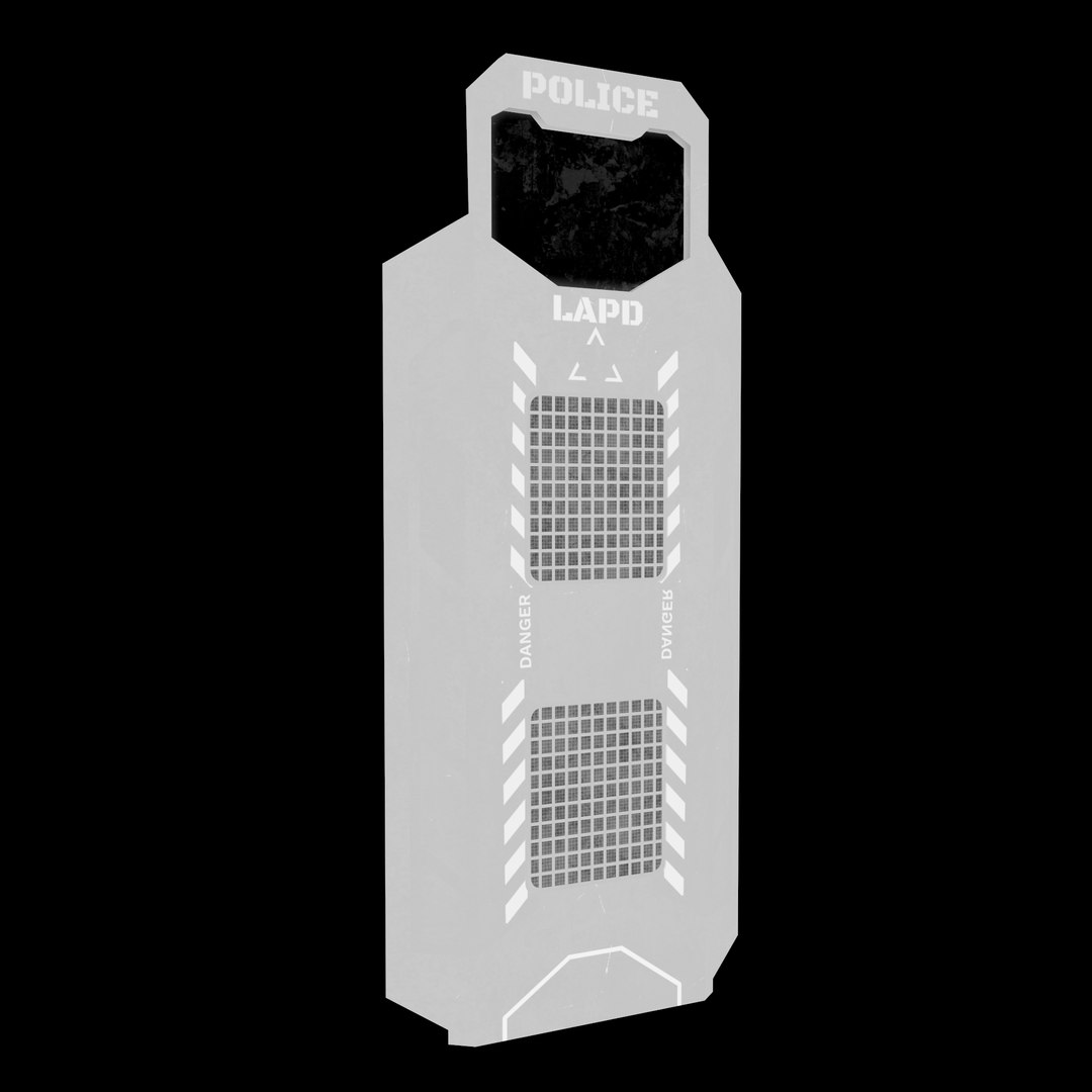 3d Sci Fi Police Shield Model Turbosquid 1869324