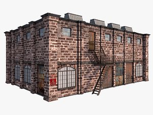 Factory Building 2 Low-poly model