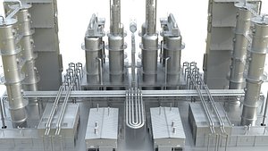 Industrial Refinery 3D Model
