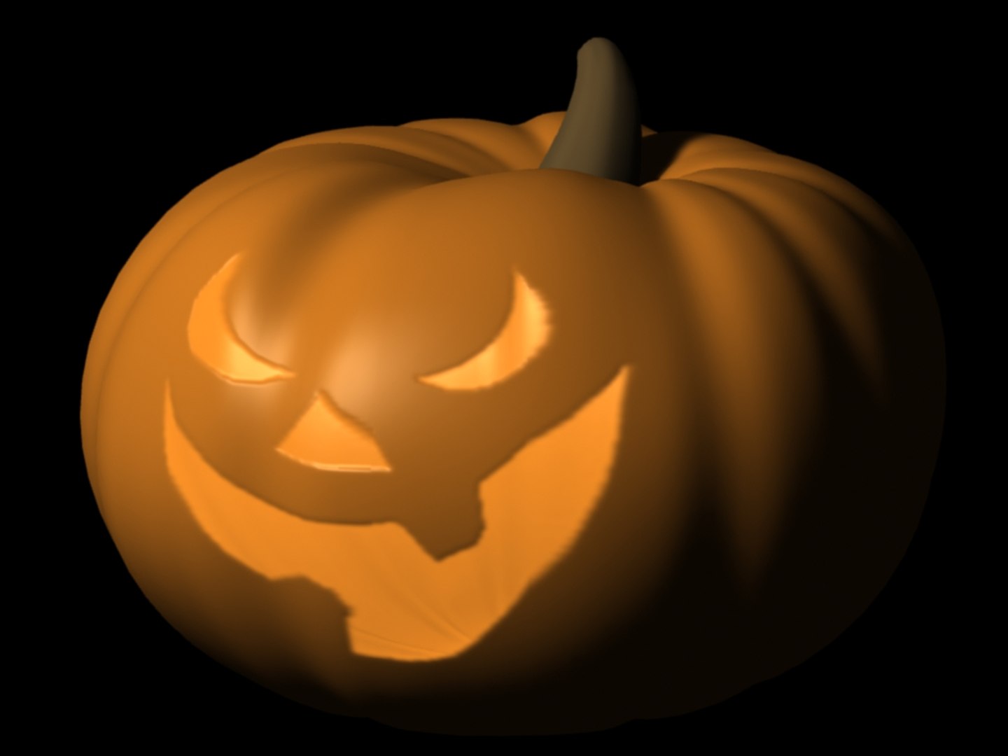 Free Obj Model Halloween Pumpkin