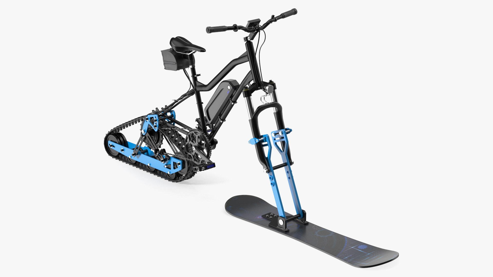 Electric SnowBike 3D model preview