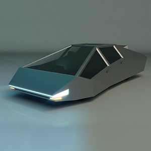 Low Poly Sci-Fi Car 03
