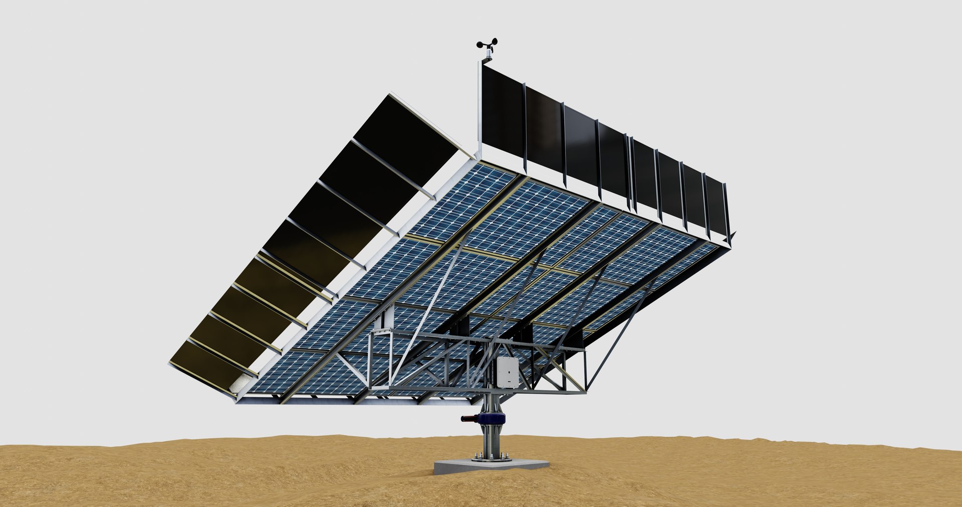 Solar Tracker Pole-2x4 Panel Layout-SOLAR-SIM V01-Mirror Supported 3D https://p.turbosquid.com/ts-thumb/ce/MUDGJt/Gd/3/jpg/1757266808/1920x1080/fit_q87/1ff52f51a70d36652b23989773643943346f4da9/3.jpg