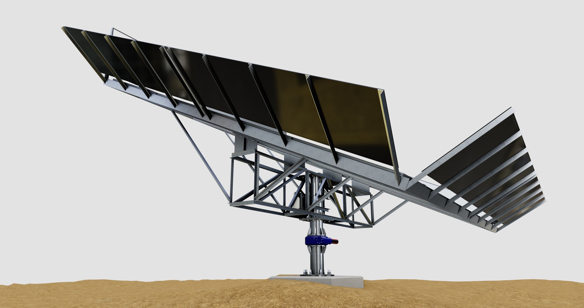 Solar Tracker Pole-2x4 Panel Layout-SOLAR-SIM V01-Mirror Supported 3D https://p.turbosquid.com/ts-thumb/ce/MUDGJt/z9/15/jpg/1757266847/1920x1080/fit_q87/0e79870a7172b2d2d0e9d12795da37918e3b5cea/15.jpg