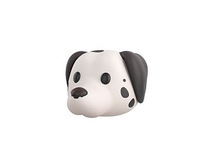 Prop176 Dalmatian Dog Head 3D