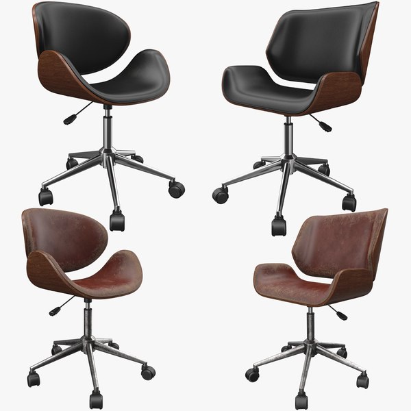 Office Chair 4 Pack 3D