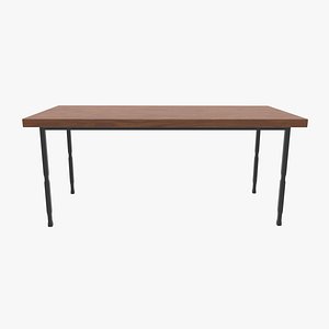 painted steel wood coffee table 3D model