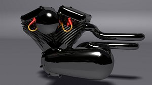 3D motor engine model
