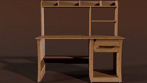 3D Modern Ergonomic PC Table Home Office Desk 3D Model model
