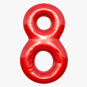 3D balloon numeral model