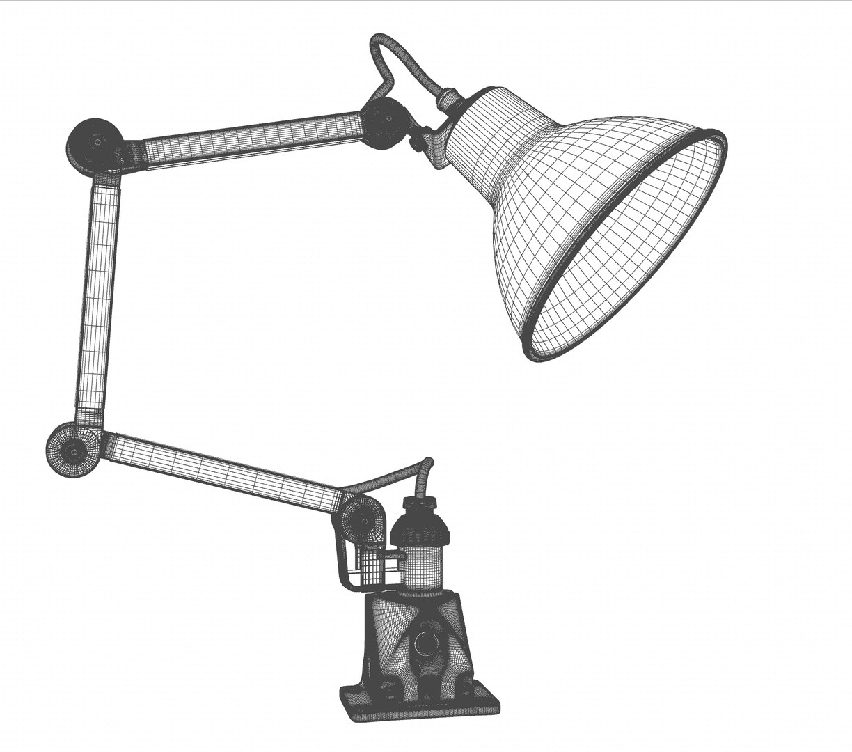 3D Vintage Industrial Desk Lamp TurboSquid 2015885