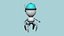 Kolekcja 10 Brain Robot G – Projekt postaci SciFi