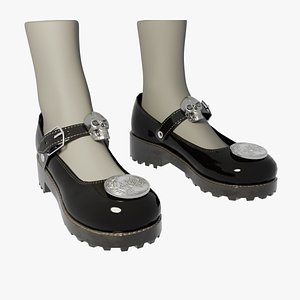 Gothic Platform Loafers 3D model