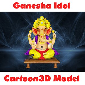 ganesha idol cartoon3d model