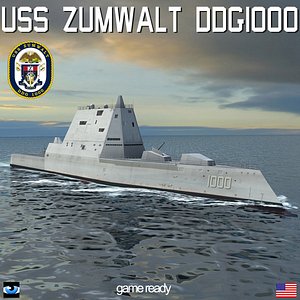USS Zumwalt DDG-1000 Destroyers with SH60 and MQ8B