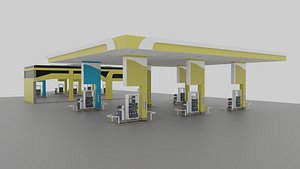 3D model Gas station