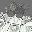 Conjunto de mesa de jantar retangular