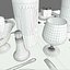 Conjunto de mesa de jantar retangular
