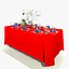Conjunto de mesa de jantar retangular