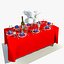 Conjunto de mesa de jantar retangular