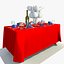 Conjunto de mesa de jantar retangular