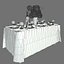 Conjunto de mesa de jantar retangular
