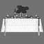 Conjunto de mesa de jantar retangular