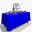 Conjunto de mesa de jantar retangular