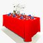 Conjunto de mesa de jantar retangular