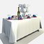 Conjunto de mesa de jantar retangular