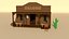 western scene 3D model
