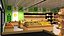 Marché d'aliments naturels, intérieur sans lumière