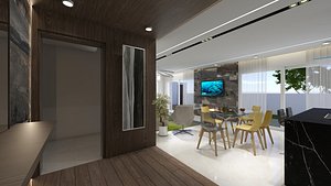 3d modern interior