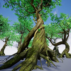 pack modular tree nature 3D model