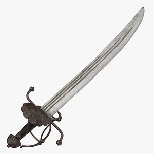 3D model pirate sword