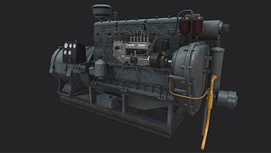 3D model old diesel generator