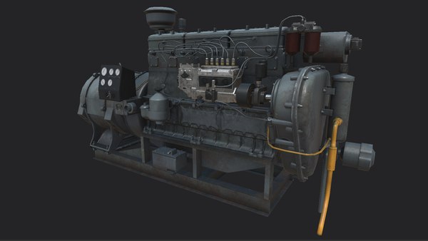 3D модель Старый дизельный генератор - TurboSquid 1250800