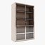 Gabinete con puertas de vidrio Lowpoly