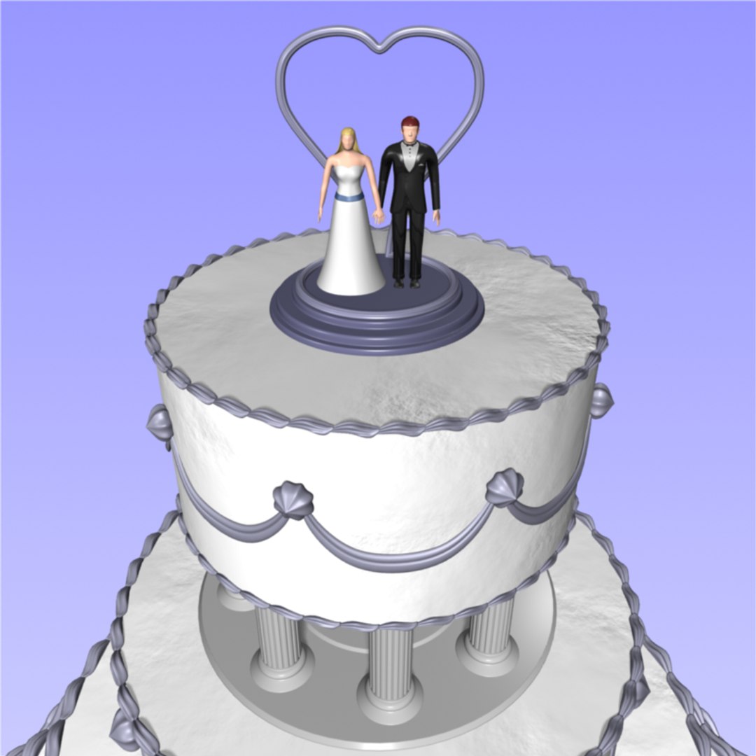 3d wedding cake figures