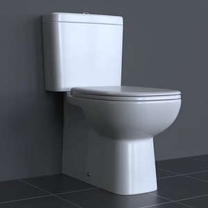 3d photorealistic duravit d-code toilet