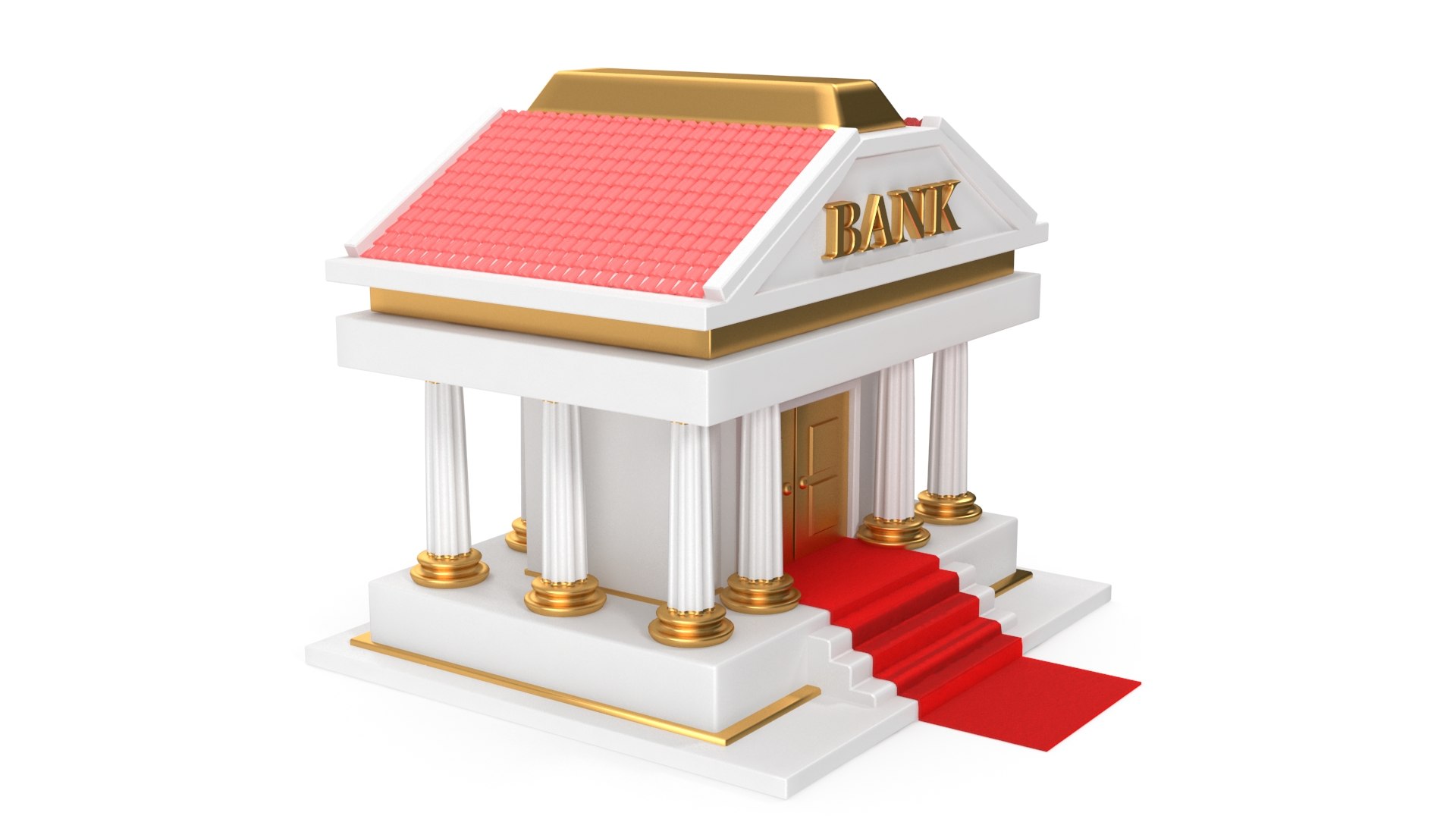 Cartoon Bank 1 Model - TurboSquid 2403789