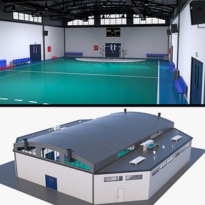 Handball Court Locker Room 3D model