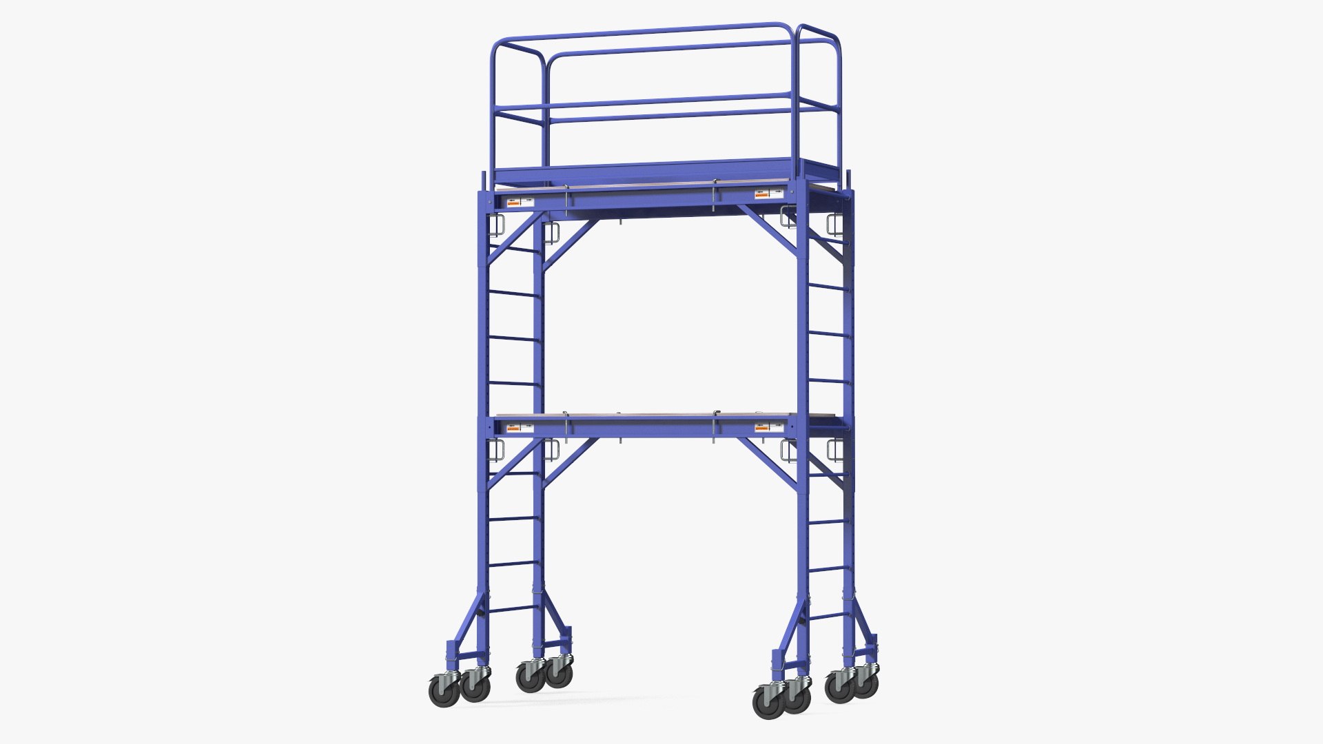 3D Blue 2 Story Rolling Scaffold Tower - TurboSquid 2130646