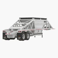 Manac Belly Dump Trailer Rigged 3D Model