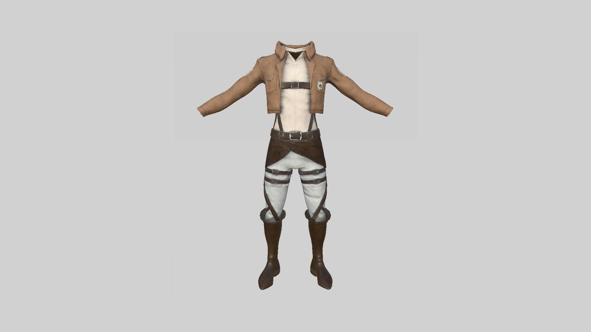 04 Attack on Titan Outfit Collection - Character Design Anime 3D model https://p.turbosquid.com/ts-thumb/cf/N5KySP/4y/r52/png/1631818820/1920x1080/fit_q87/04d4a47866a613275c1113f6f120a4adc7d5e852/r52.jpg