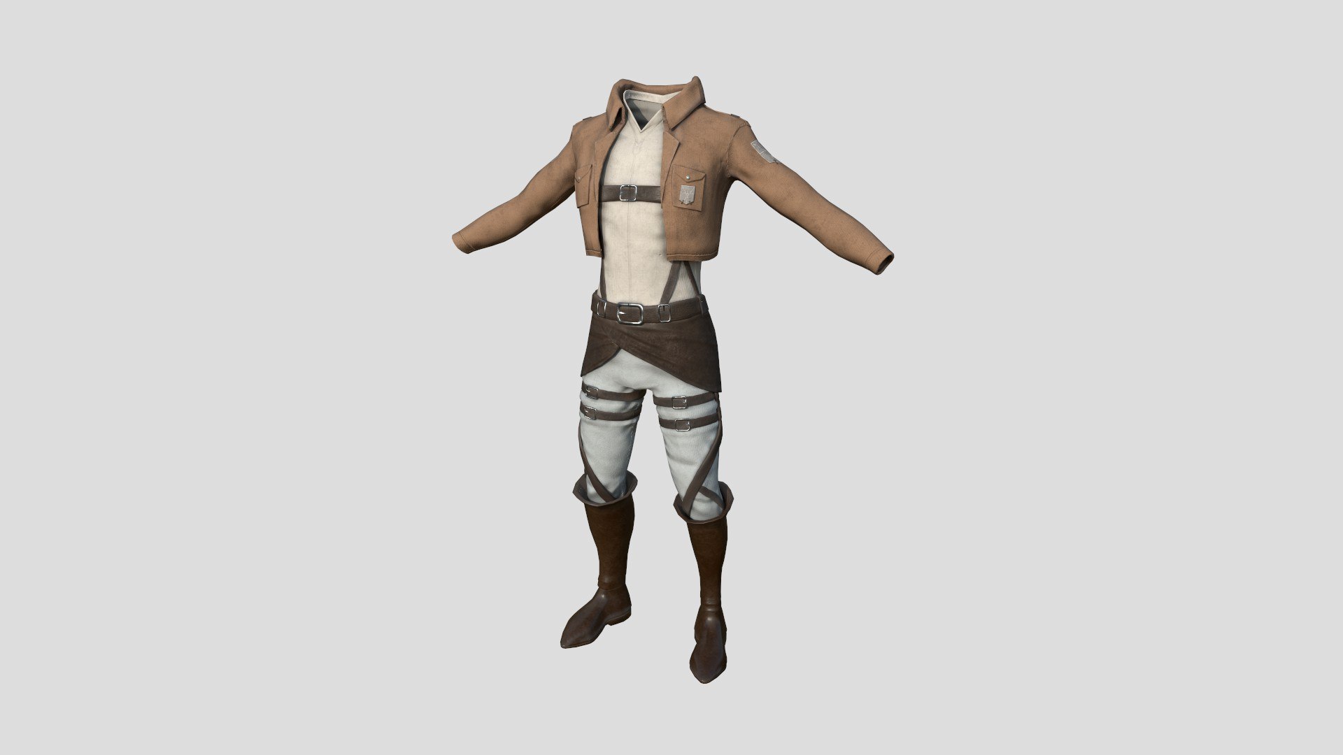 04 Attack on Titan Outfit Collection - Character Design Anime 3D model https://p.turbosquid.com/ts-thumb/cf/N5KySP/VZ/r20/jpg/1631818710/1920x1080/fit_q87/cfbcf16ee3e24156cb9e7fbd8659716422cdca40/r20.jpg