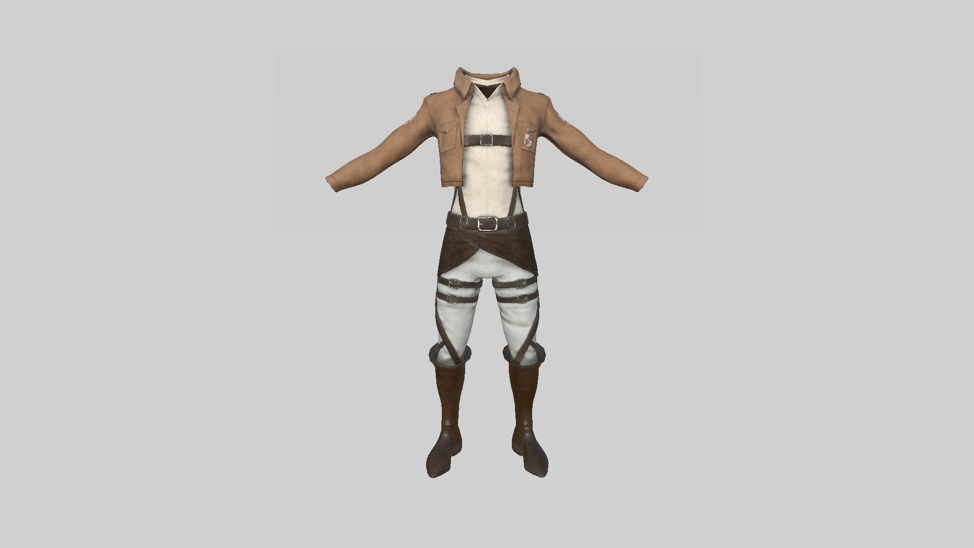 04 Attack on Titan Outfit Collection - Character Design Anime 3D model https://p.turbosquid.com/ts-thumb/cf/N5KySP/yc/r32/png/1631818819/1920x1080/fit_q87/a257fa86ff031c4e2854479b7e6beb4d8b2f7e56/r32.jpg